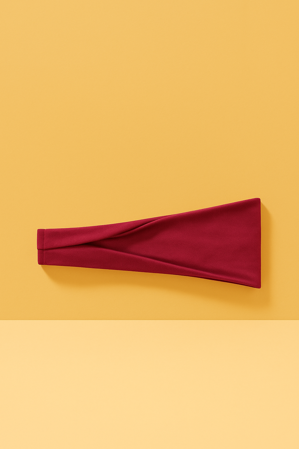 Bandeau Cheveux Sport Femme Tissu Rouge Foncé