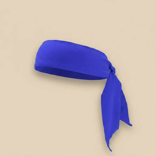 Bandeau Bandana Unisexe Tissu Bleu Roi — Packshot fond beige — Les Jolies Têtes