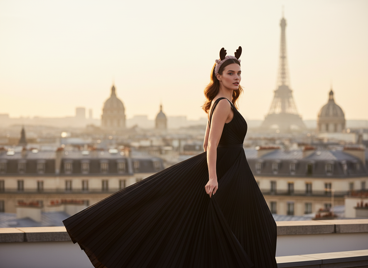Bandeau Cheveux Femme Motif Cerf — Modèle — éditorial — Les Jolies Têtes