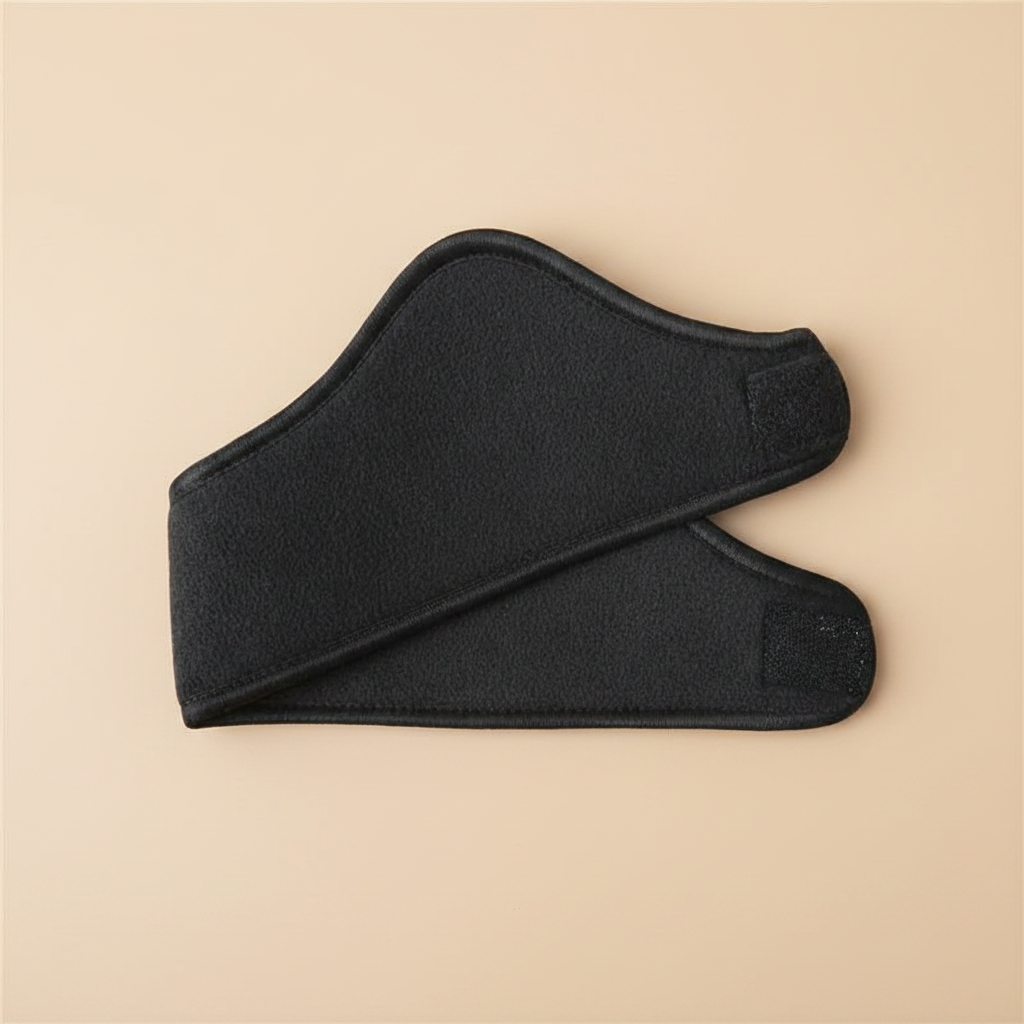 Bandeau Cheveux Sport Femme Polaire Noir — Packshot fond beige — Les Jolies Têtes