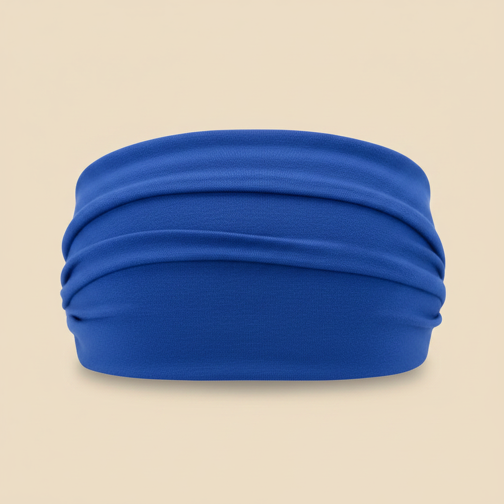 Bandeau Cheveux Uni Femme Tissu Bleu Roi — Packshot fond beige — Les Jolies Têtes