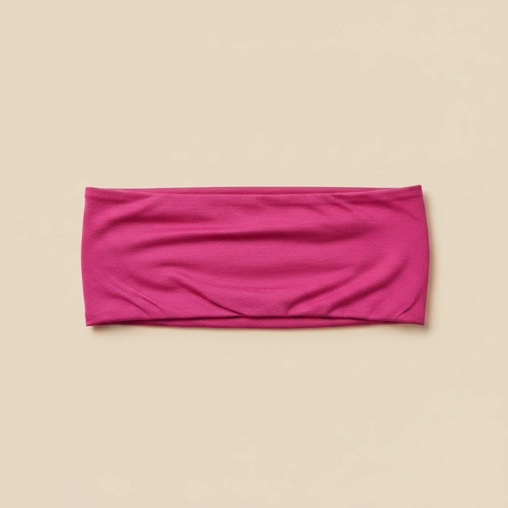 Bandeau Cheveux Uni Femme Tissu Fuchsia — Packshot fond beige — Les Jolies Têtes