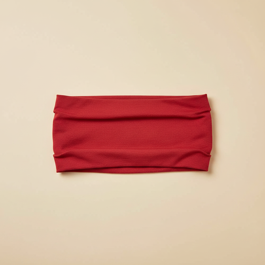 Bandeau Cheveux Uni Femme Tissu Rouge — Packshot fond beige — Les Jolies Têtes