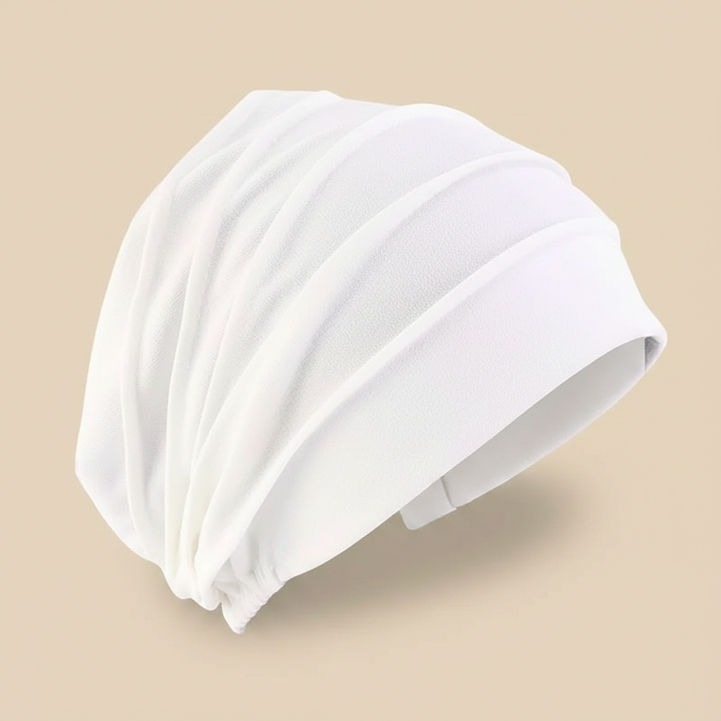 Bandeau Drapé Femme Uni Blanc — Packshot fond beige — Les Jolies Têtes