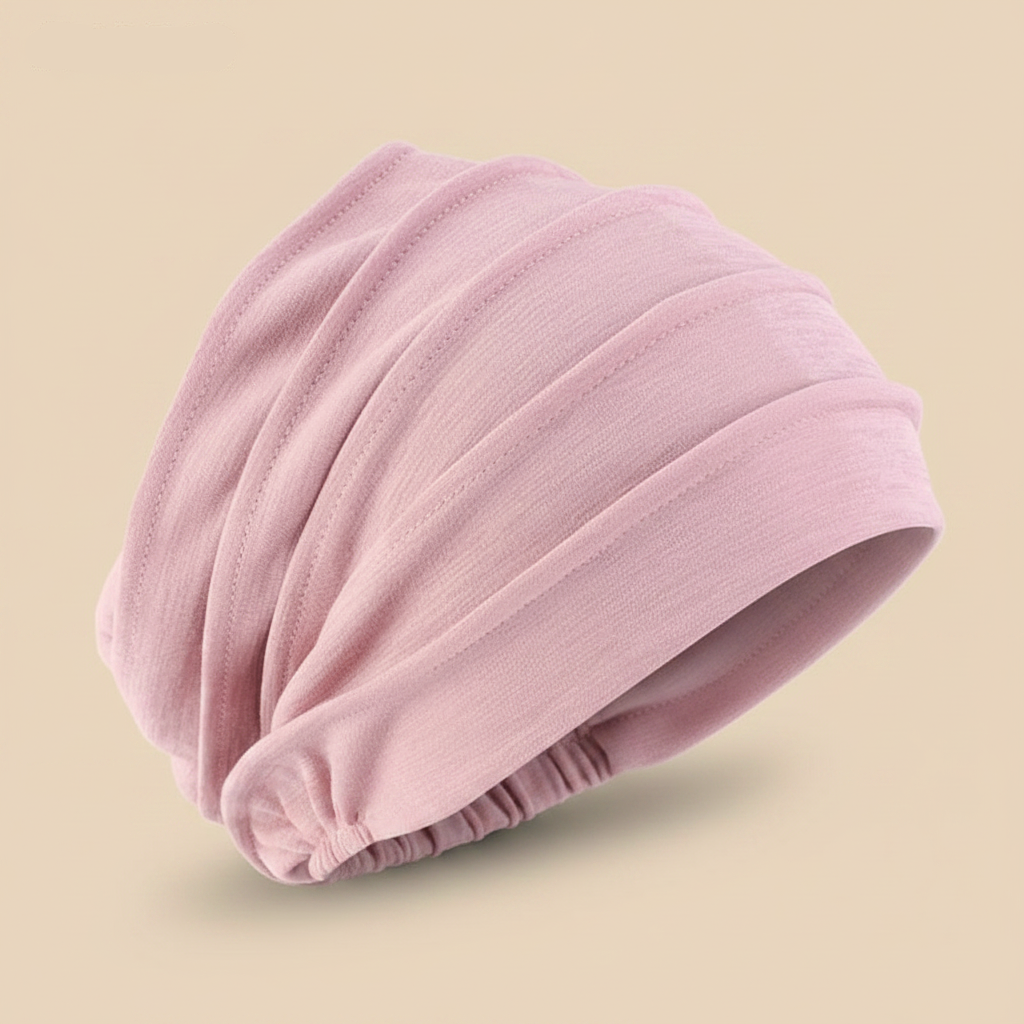 Bandeau Drapé Femme Uni Rose Pâle — Packshot fond beige — Les Jolies Têtes