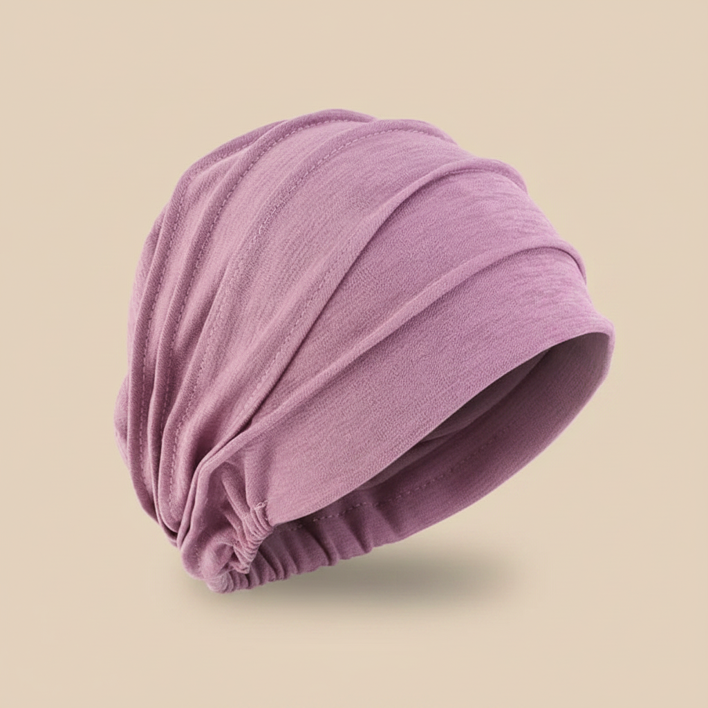 Bandeau Drapé Femme Uni Vieux Rose — Packshot fond beige — Les Jolies Têtes