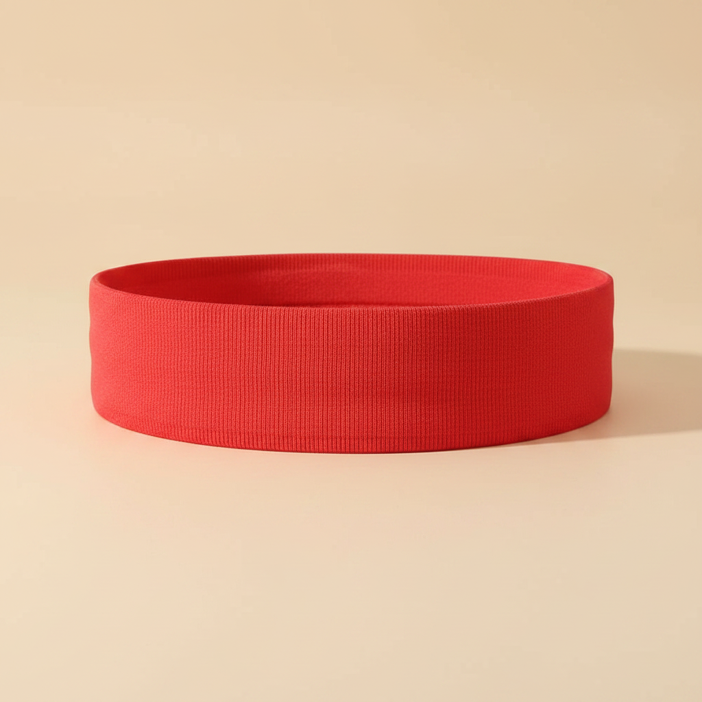 Bandeau Grip Homme Élastique Rouge — Packshot fond beige — Les Jolies Têtes