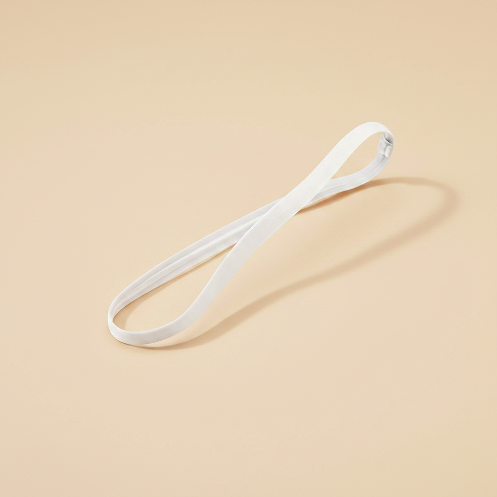 Bandeau Grip Homme Performance Blanc — Packshot fond beige — Les Jolies Têtes