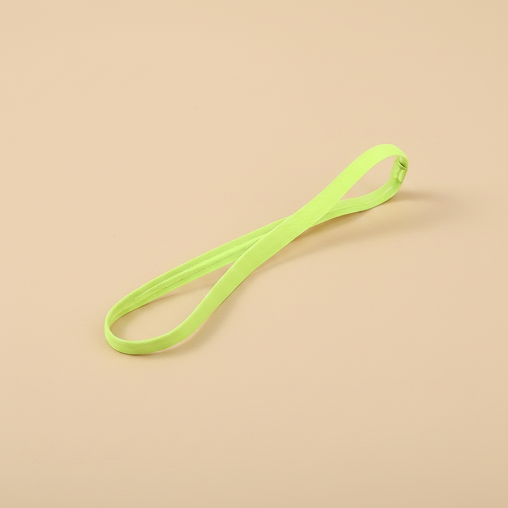 Bandeau Grip Homme Performance Jaune Fluo — Packshot fond beige — Les Jolies Têtes
