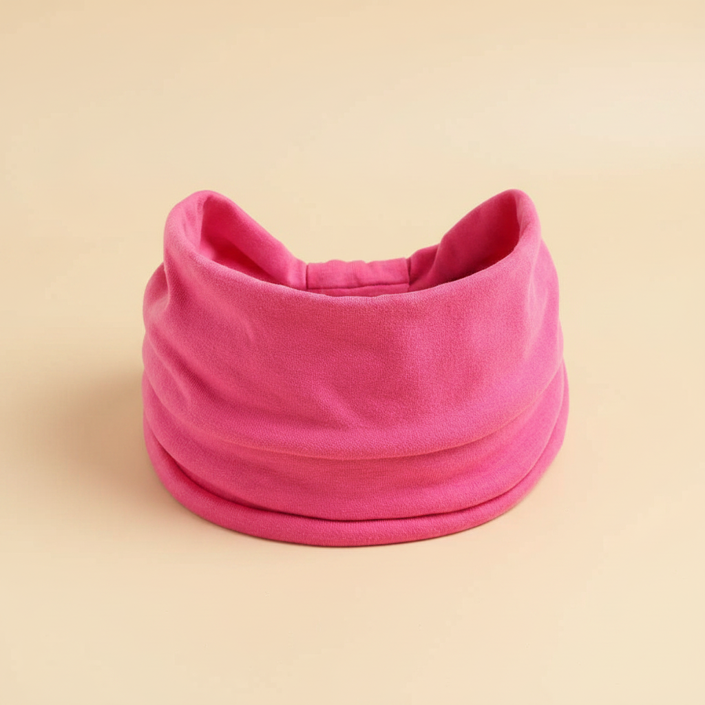 Bandeau Large Uni Femme Rose Fuchsia — Packshot fond beige — Les Jolies Têtes
