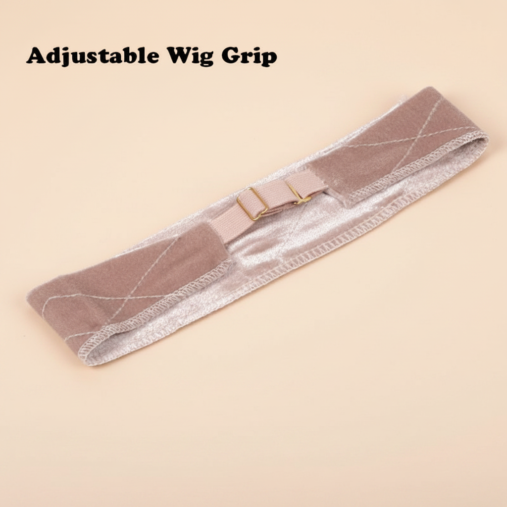 Bandeau Perruque Ajustable Femme Velours Beige — Packshot fond beige — Les Jolies Têtes