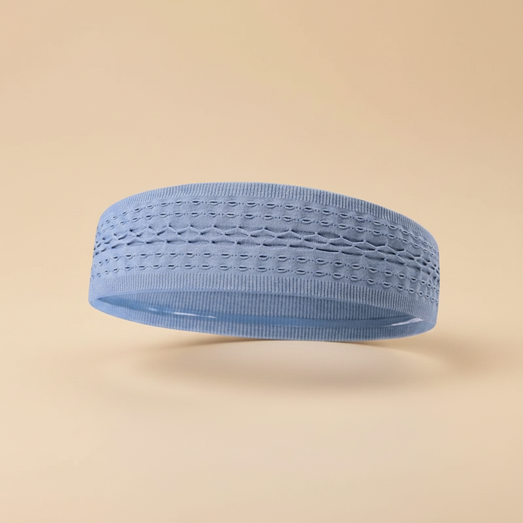 Bandeau Sport Antidérapant Mixte Bleu Ciel — Packshot fond beige — Les Jolies Têtes