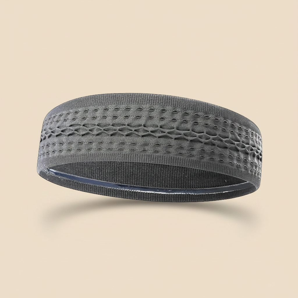 Bandeau Sport Antidérapant Mixte Gris — Packshot fond beige — Les Jolies Têtes