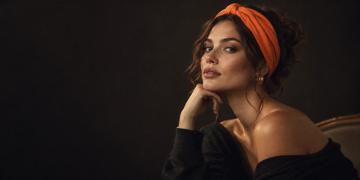 Bandeau Cheveux Orange