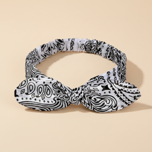 Bandeau Cheveux Bandana Femme Tissu Blanc Noir — Packshot fond beige — Les Jolies Têtes