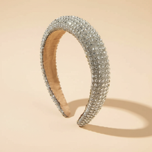 Serre-tête Mirage Gala Femme Cristaux Argent — Packshot fond beige — Les Jolies Têtes