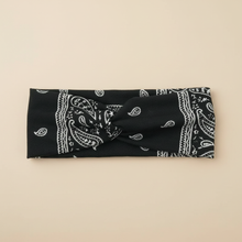 Bandeau Cheveux Bandana Torsadé Femme Tissu Noir — Packshot fond beige — Les Jolies Têtes