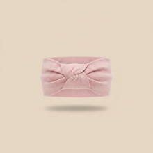 Bandeau Cheveux Femme Cannelé Rose Poudré — Packshot fond beige — Les Jolies Têtes