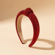 Serre-tête Rubis Femme Cristaux Rouge — Packshot fond beige — Les Jolies Têtes