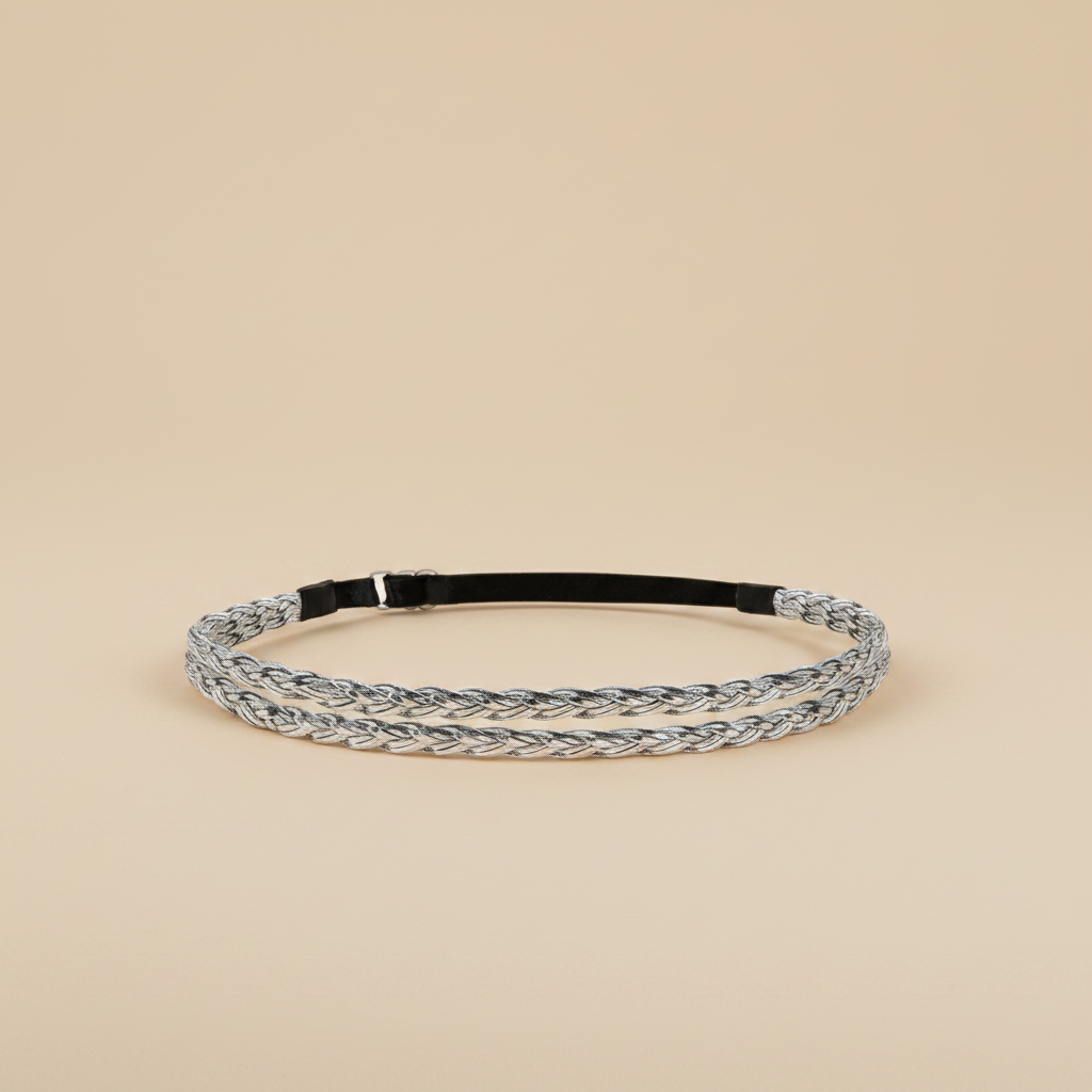 Bandeau Argenté Cheveux — Packshot fond beige — Les Jolies Têtes