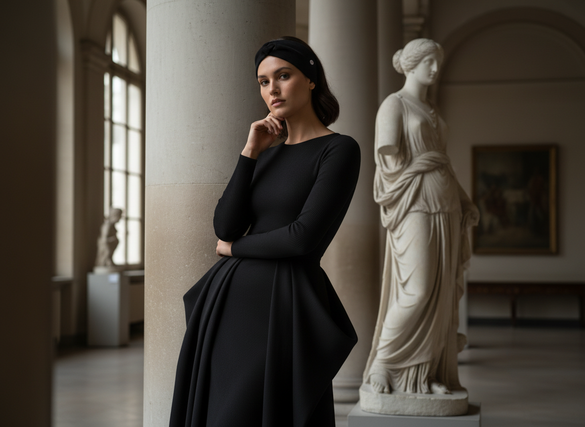 Bandeau Cheveux Avec Bouton — Modèle — éditorial — Les Jolies Têtes