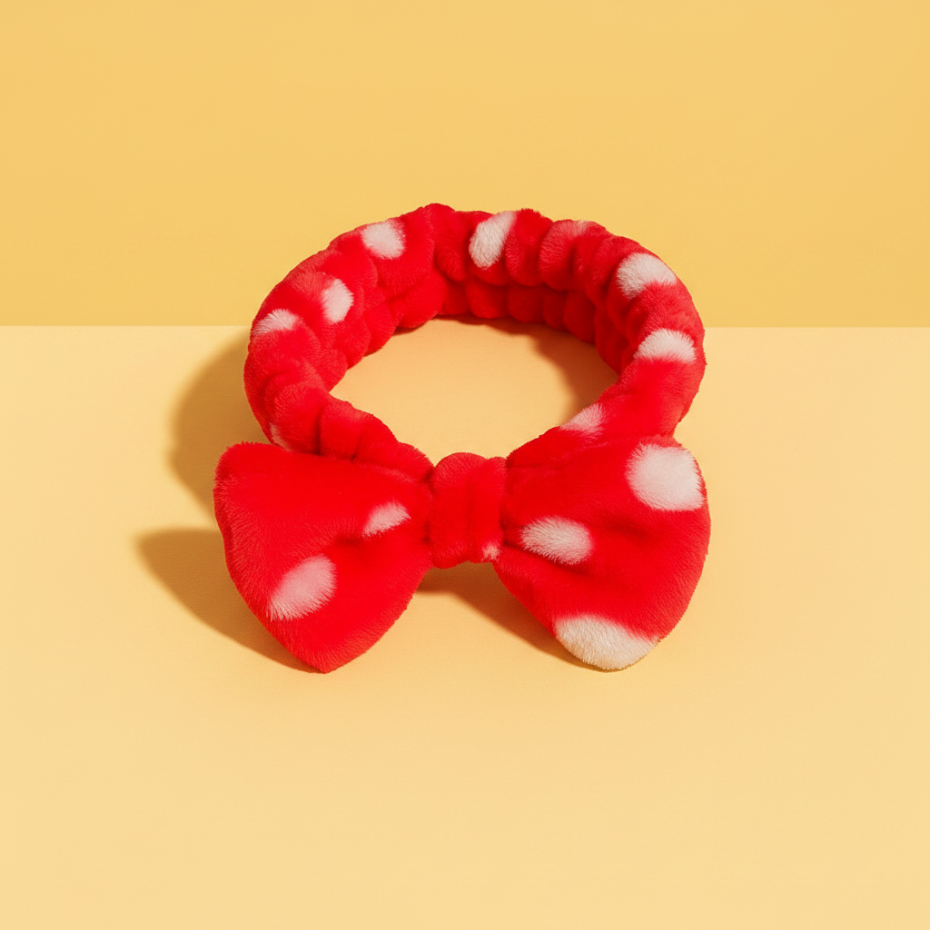 Bandeau Cheveux Corail et Blanc — Packshot fond beige — Les Jolies Têtes