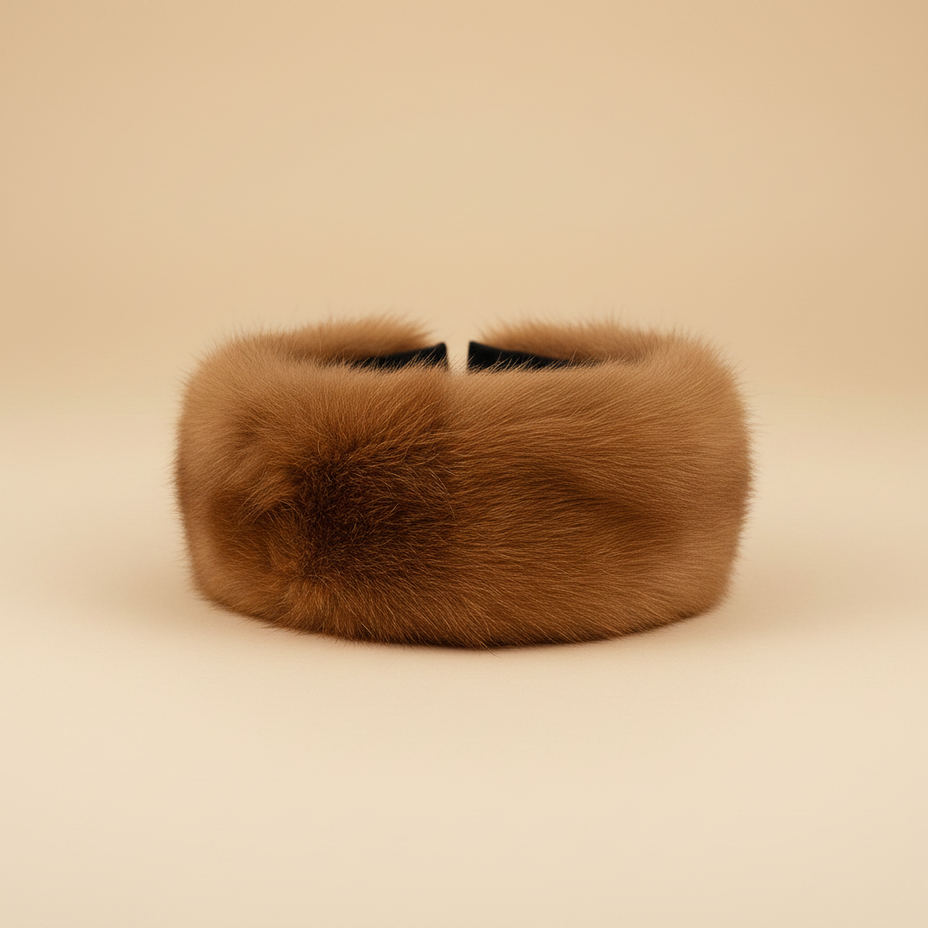 Bandeau Cheveux Fausse Fourrure — Packshot fond beige — Les Jolies Têtes