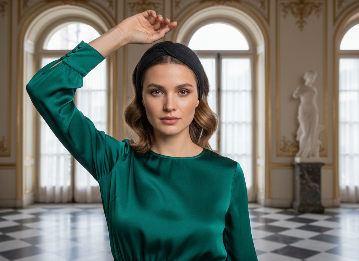 Bandeau Cheveux Femme Ski — Modèle — éditorial — Les Jolies Têtes