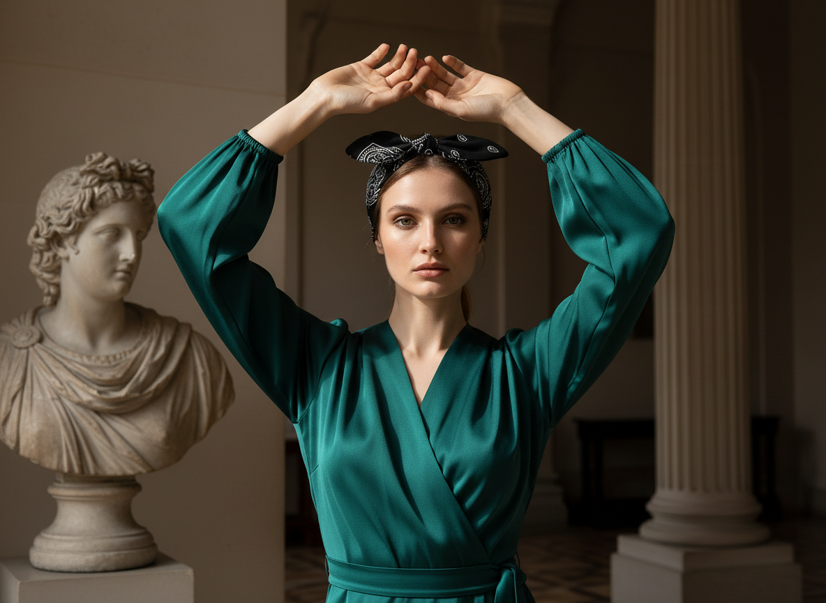 Bandeau Cheveux Femme Vintage — Modèle — éditorial — Les Jolies Têtes