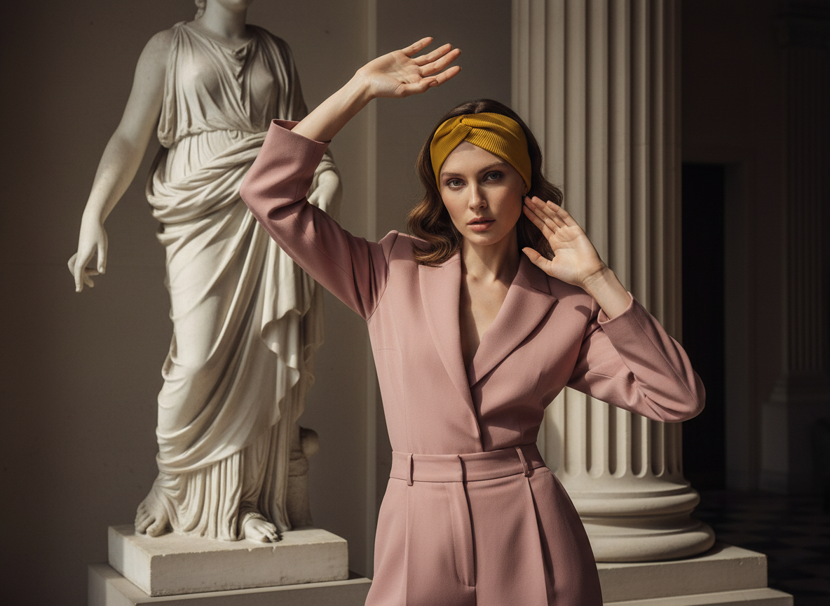 Bandeau Cheveux Jaune — Modèle — éditorial — Les Jolies Têtes