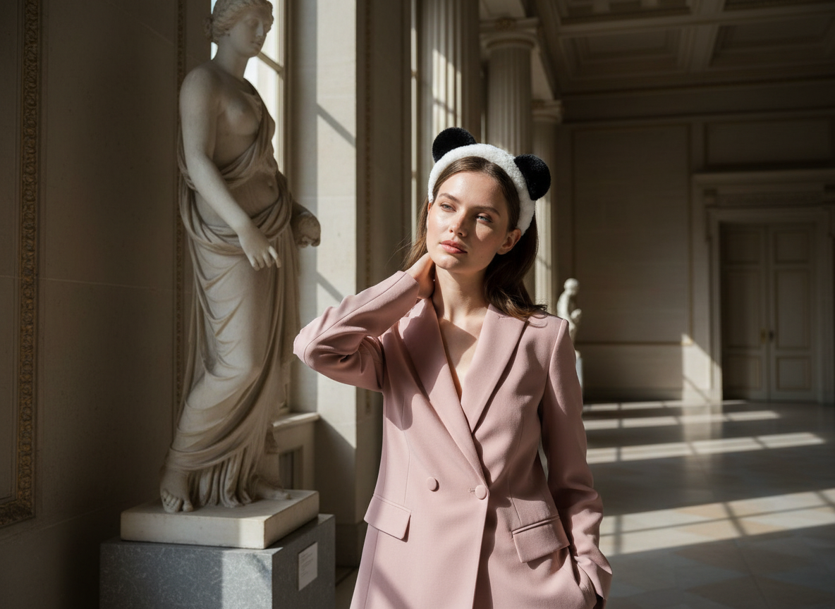 Bandeau Cheveux Panda — Modèle — éditorial — Les Jolies Têtes