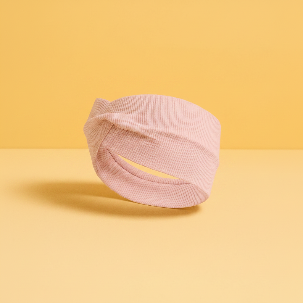 Bandeau Cheveux Rose — Packshot fond beige — Les Jolies Têtes