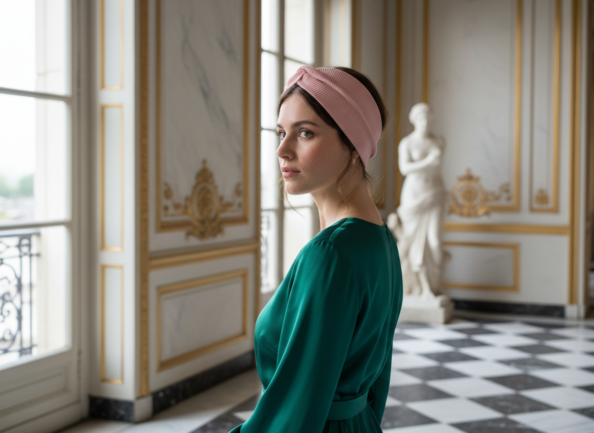 Bandeau Cheveux Rose — Modèle — éditorial — Les Jolies Têtes