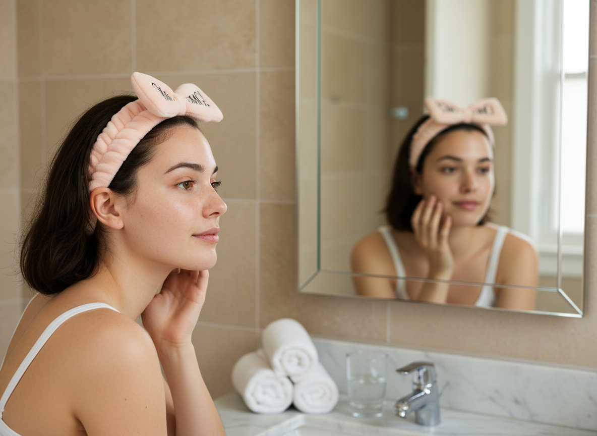 Bandeau Cheveux Skincare — Modèle — éditorial — Les Jolies Têtes
