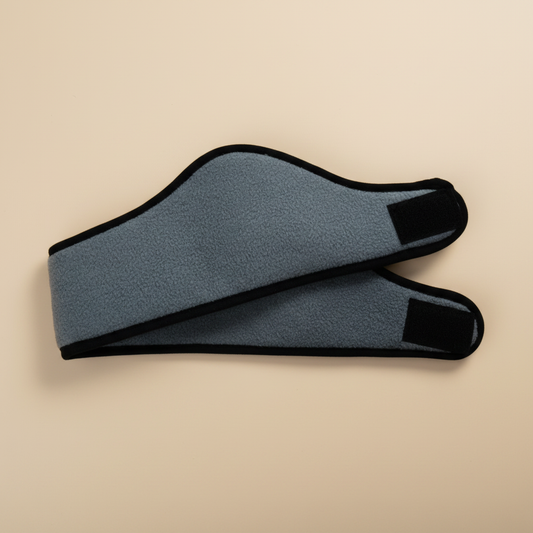 Bandeau Cheveux Sport Femme Polaire Gris Ardoise — Packshot fond beige — Les Jolies Têtes