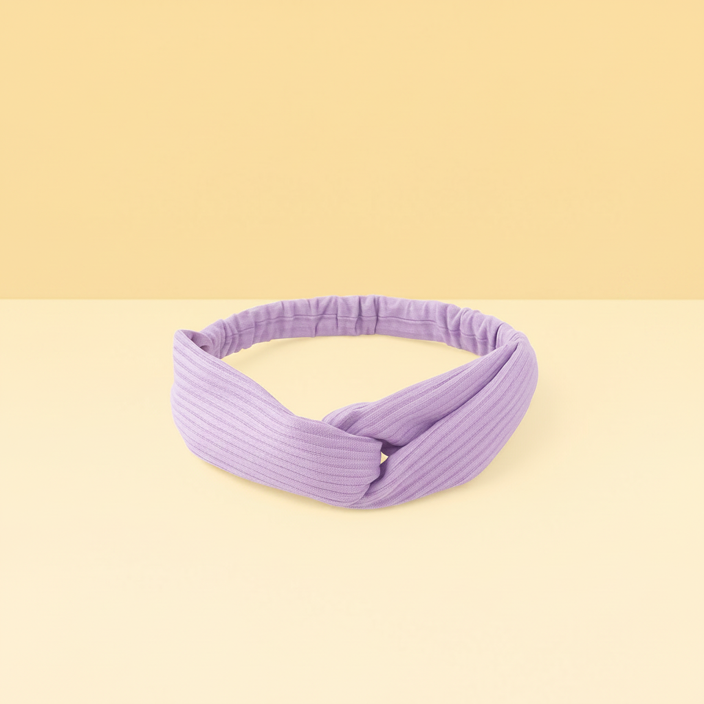 Bandeau Cheveux Violet — Packshot fond beige — Les Jolies Têtes