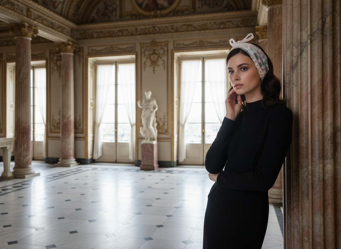 Bandeau Dentelle Cheveux — Modèle — éditorial — Les Jolies Têtes