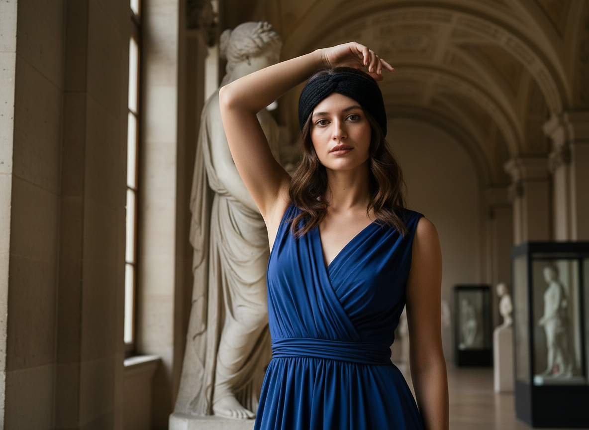 Bandeau Laine Cheveux Court — Modèle — éditorial — Les Jolies Têtes