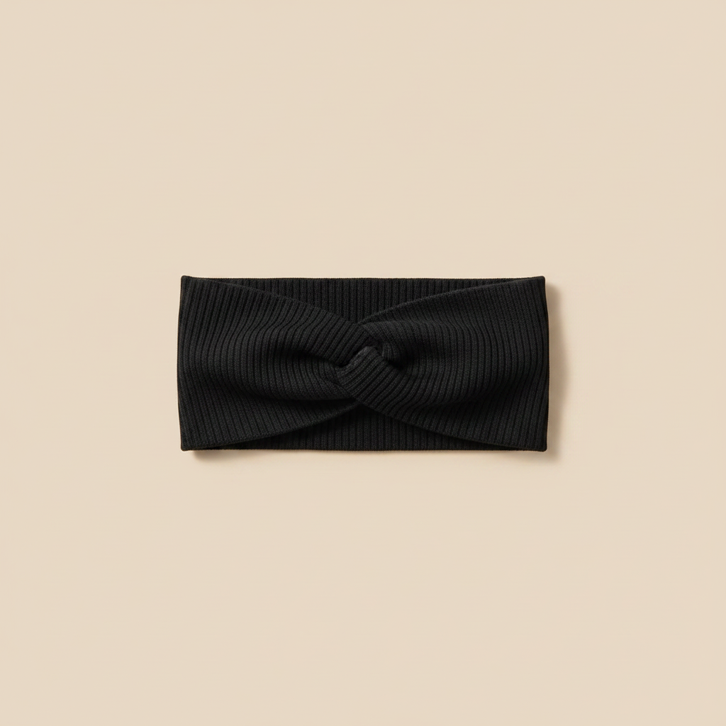 Bandeau Cheveux Homme Noir Sport — Packshot fond beige — Les Jolies Têtes