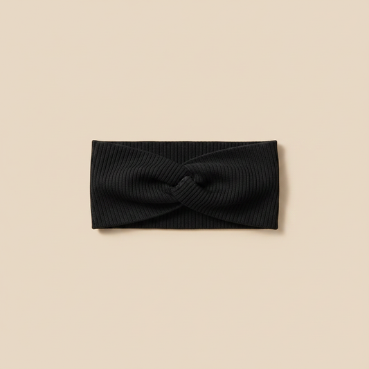 Bandeau Cheveux Homme Noir Sport — Packshot fond beige — Les Jolies Têtes