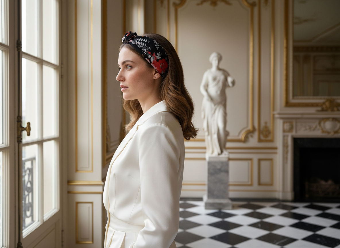 Bandeau Rigide Cheveux Femme — Modèle — éditorial — Les Jolies Têtes