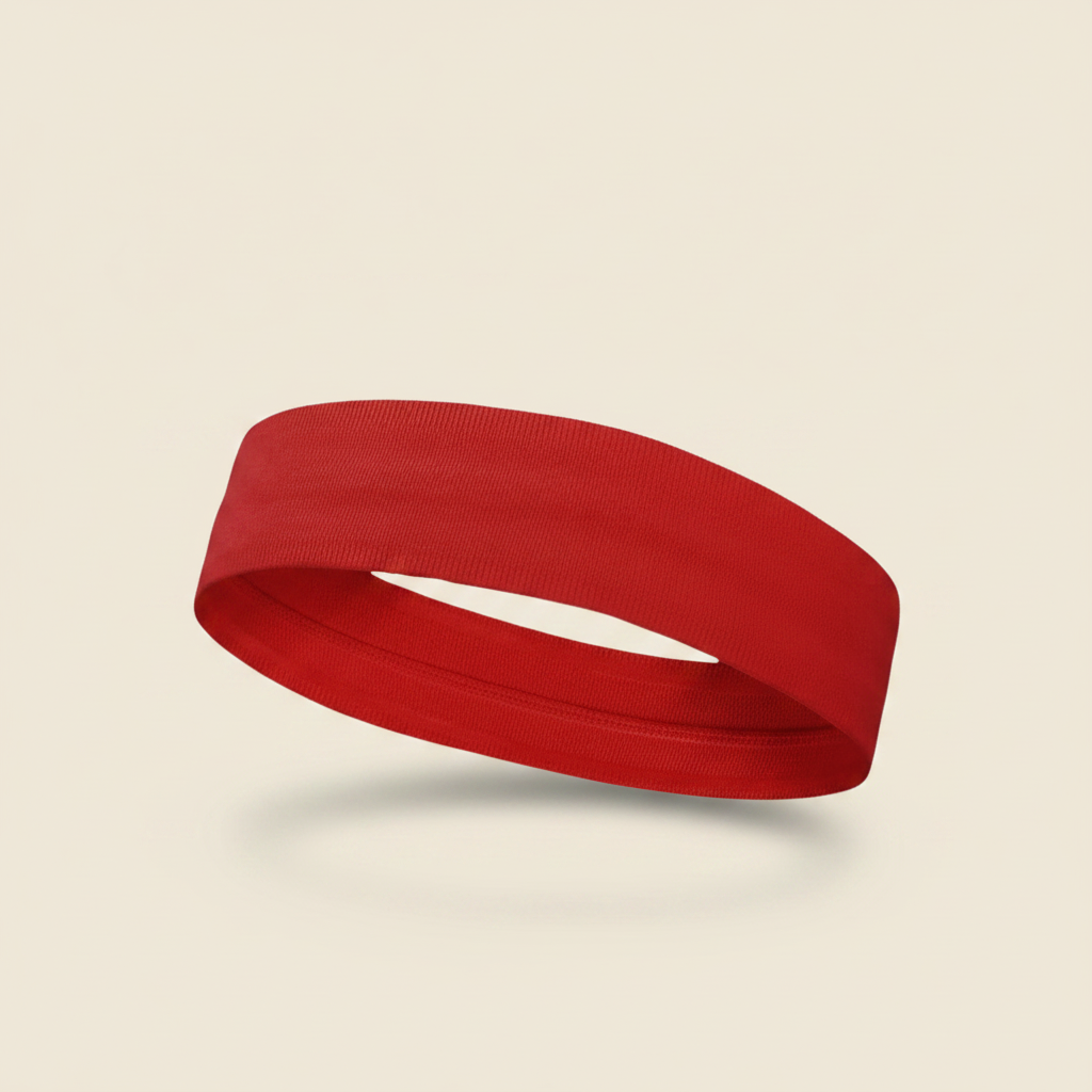 Bandeau Cheveux Homme Rouge Sport — Packshot fond beige — Les Jolies Têtes
