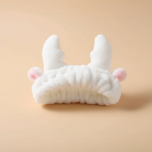 Bandeau Spa Cerf Femme Peluche Blanc — Packshot fond beige — Les Jolies Têtes