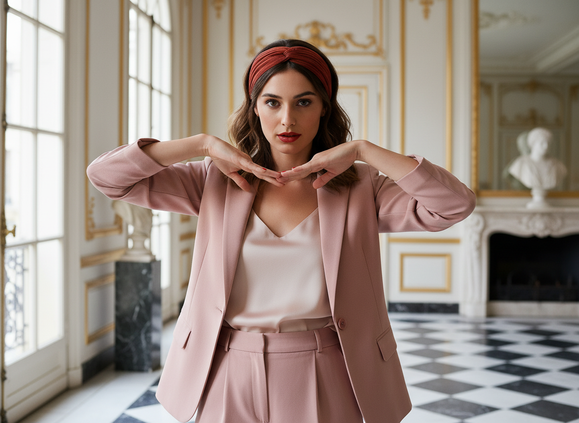 Bandeau Torsadé Cheveux Femme — Modèle — éditorial — Les Jolies Têtes