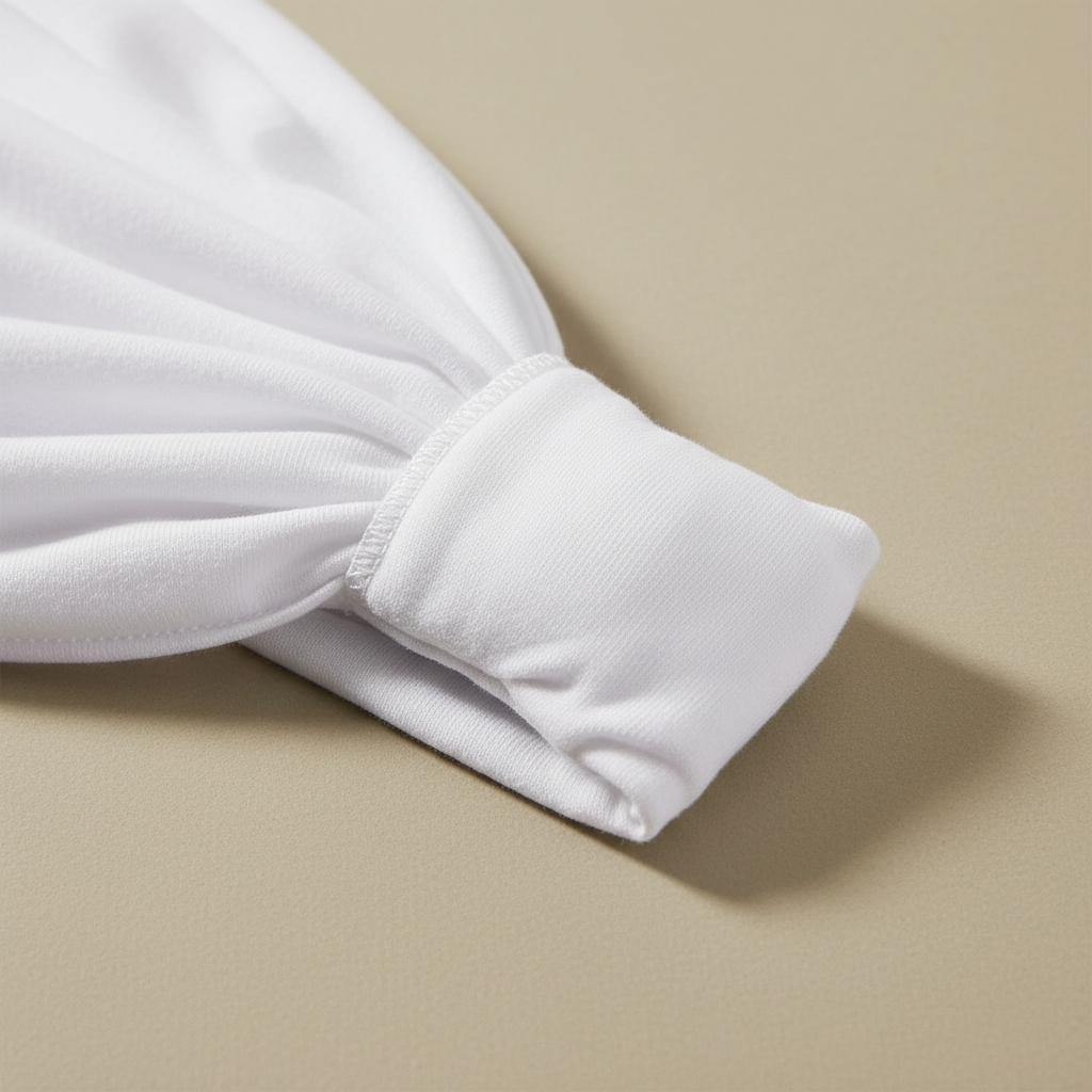 Bandeau Cheveux Uni Femme Tissu Blanc