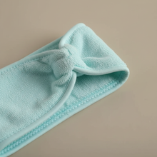 Bandeau Cheveux Uni Femme Microfibre Bleu Menthe — détail matière