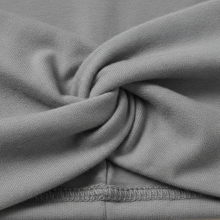 Bandeau Cheveux Uni Femme Tissu Gris — détail matière