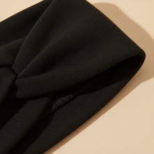 Bandeau Croisé Femme Uni Noir — détail matière