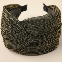 Serre Tête Plissé Femme Tissu Argent — détail matière