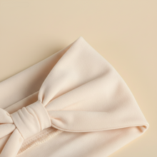 Bandeau Cheveux Large Uni Femme Ivoire — détail matière